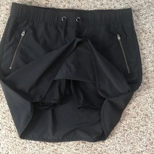 Athleta black workout skirt with attached shorts